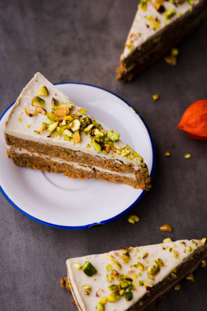 istock Raw vegan carrot cake with cashew cream 876741368