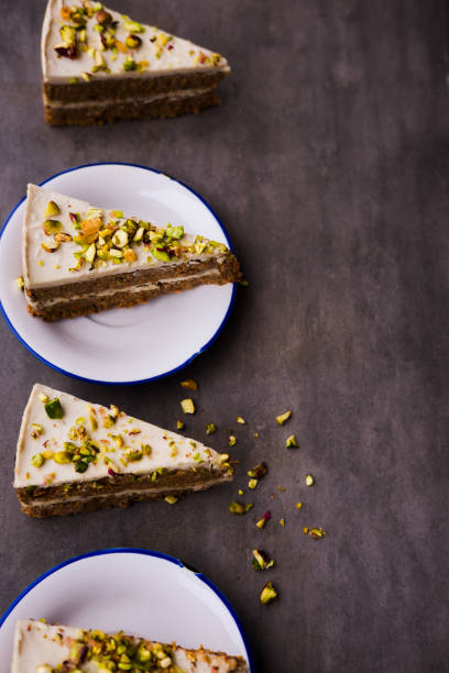 istock Raw vegan carrot cake with cashew cream 876741378