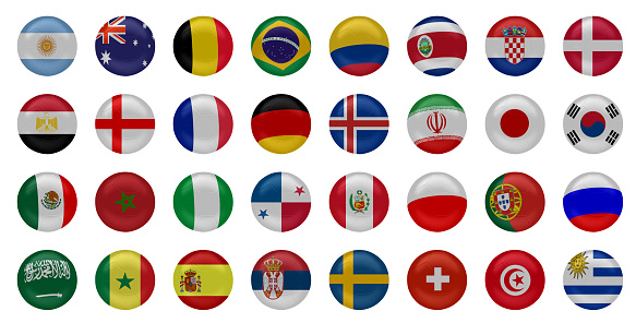 National football team flags