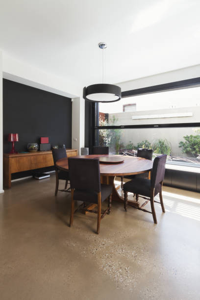 istock Dining room extension in contemporary architect designed home 876790008