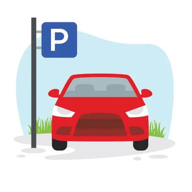Vector illustration of Car Parking illustration