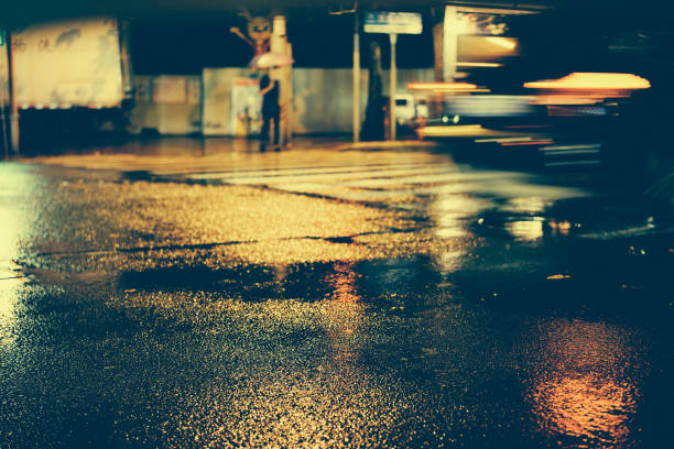 istock Rainy night in the big city 876796138