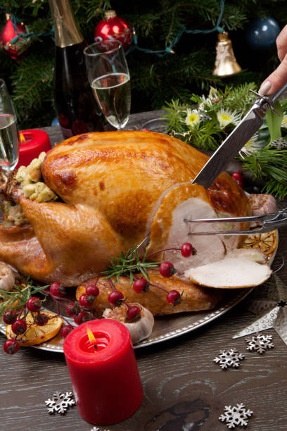 istock Carving Rustic Style Christmas Turkey 876798888
