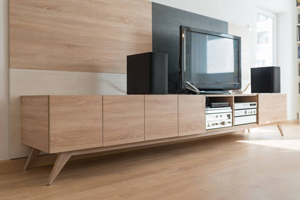 istock Living room interior, tv stand 876799246