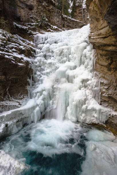 istock Johnston Canyon Waterfall in winter 876802294