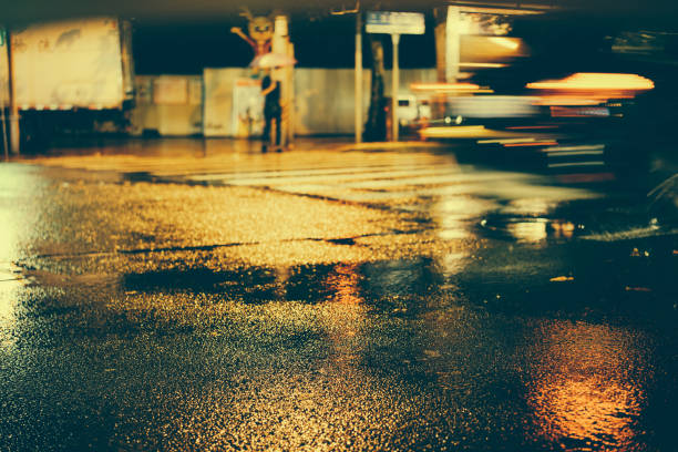 istock Rainy night in the big city 876803216