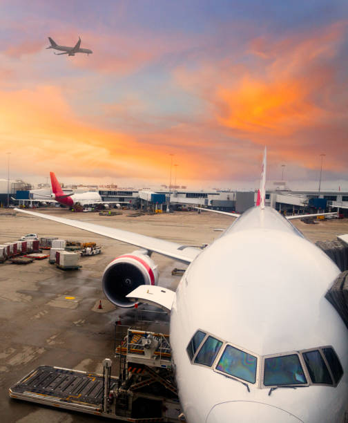 istock Airplane parked at International Airport 876809518