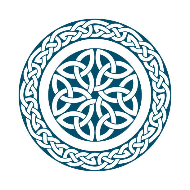 illustrations, cliparts, dessins animés et icônes de cercles de médiéval style(celtic knot)-04 - byzantine