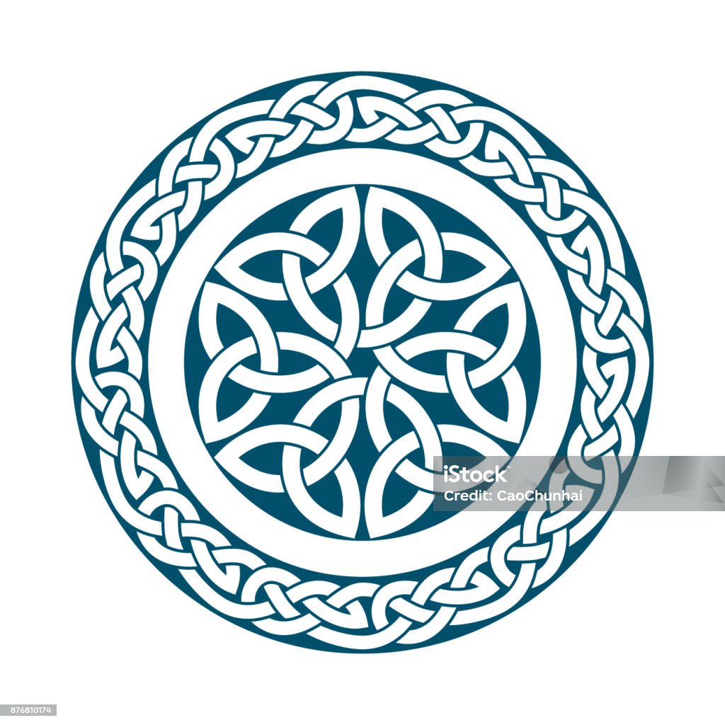 Circular pattern of Medieval style(Celtic knot)-04 Celtic Knot stock vector