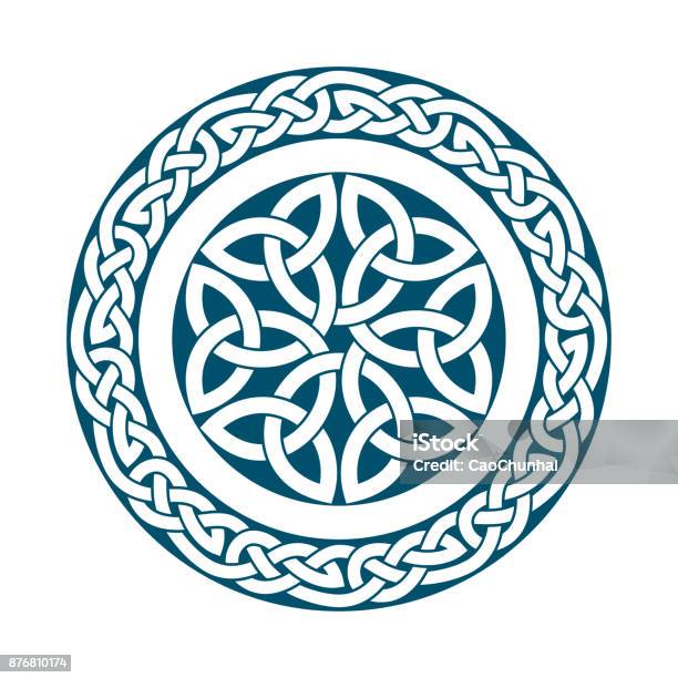 Circular Pattern Of Medieval Style04 Stock Illustration - Download Image Now - Celtic Knot, Celtic Style, Circle