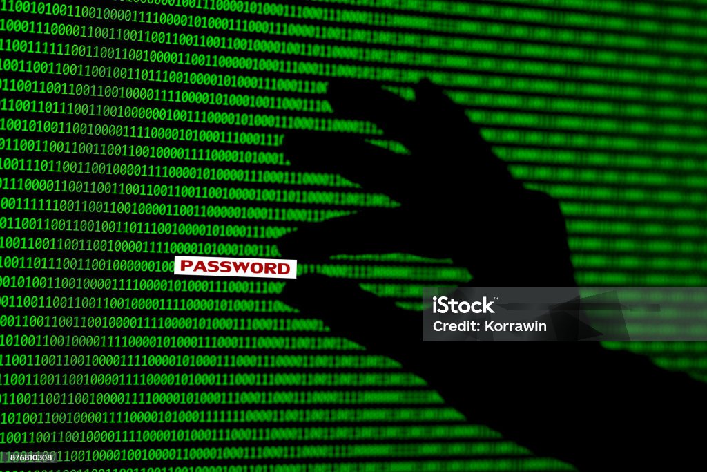 Hackers Binary String Hacker Concept Computer Binary Codes And Hand Steal Passwordgreen Text ...