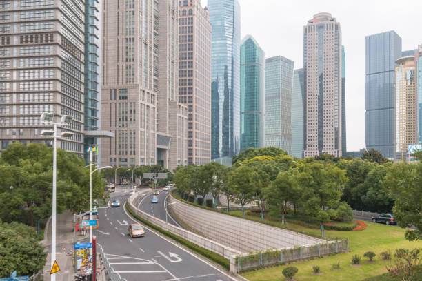 istock Shanghai Lujiazui city landscape 876815338