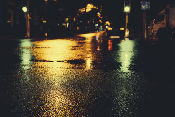 istock Rainy night in the big city 876816448