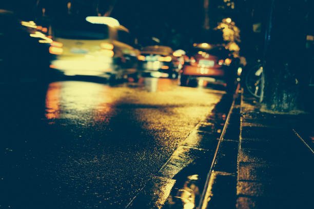 istock Rainy night in the big city 876819370