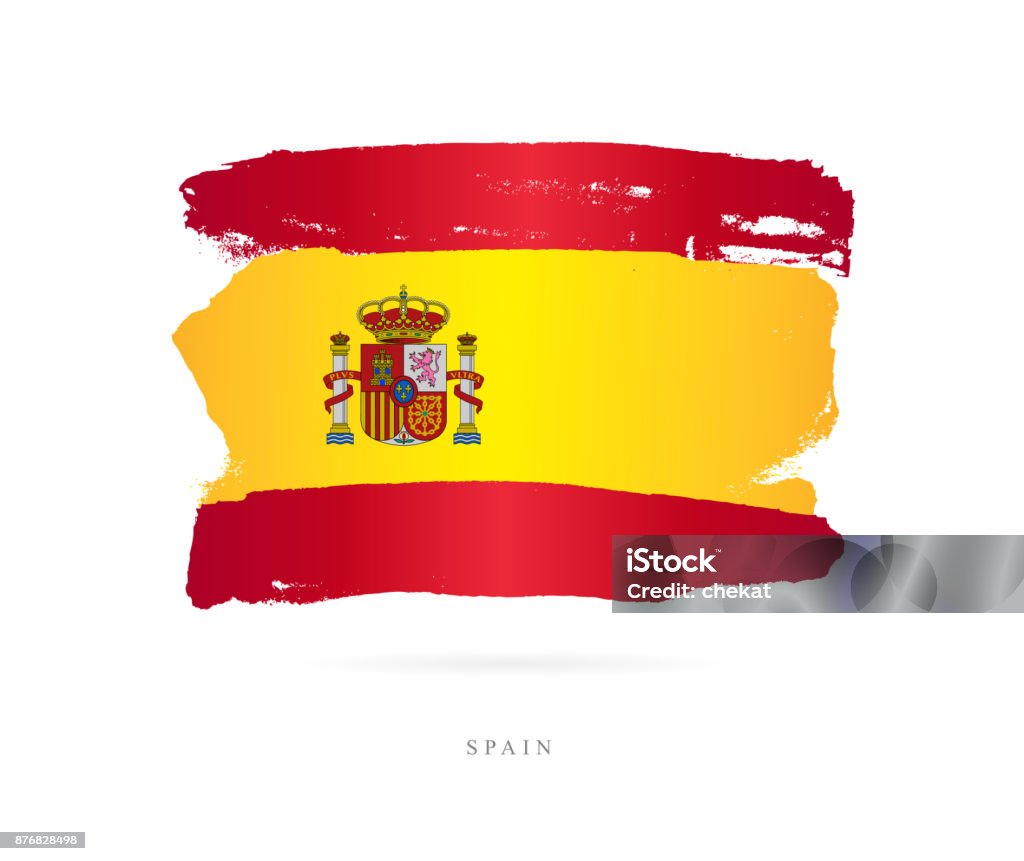 Pavillon de l’Espagne. Illustration vectorielle - clipart vectoriel de Espagne libre de droits