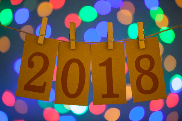 istock New Year 2018 Concept Clipped Cards 876831612