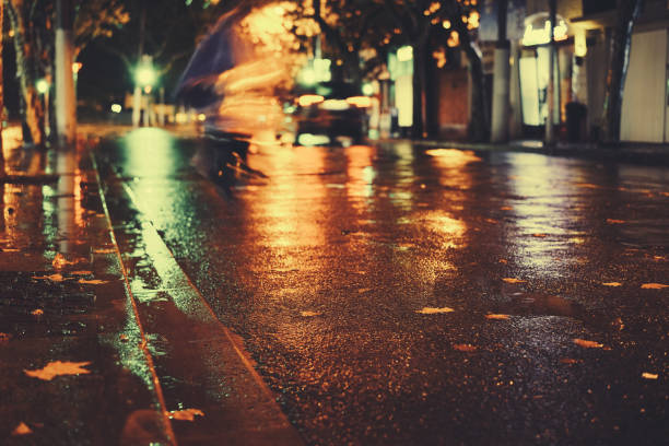 istock Rainy night in the big city 876832744