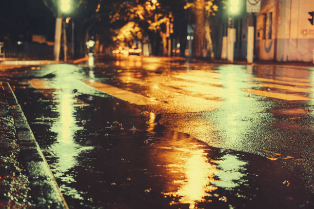 istock Rainy night in the big city 876837320