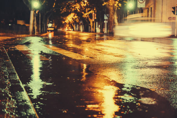 istock Rainy night in the big city 876837814