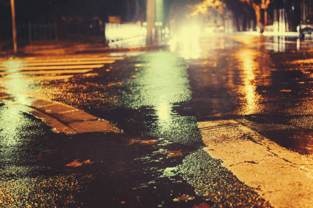 istock Rainy night in the big city 876838416