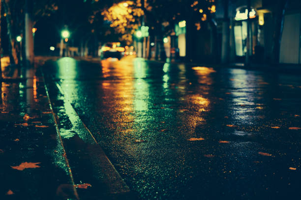 istock Rainy night in the big city 876841872