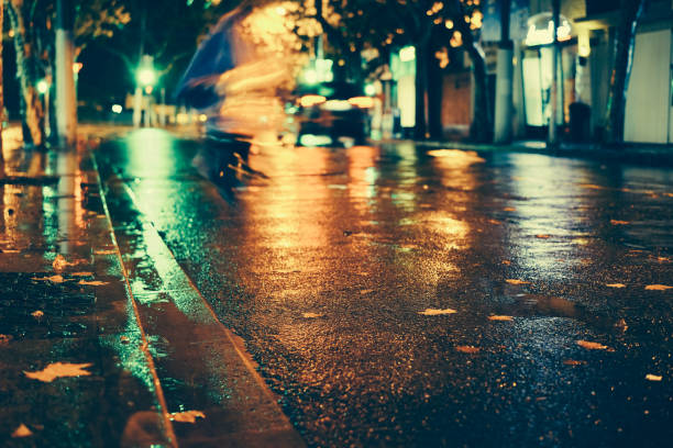 istock Rainy night in the big city 876841932