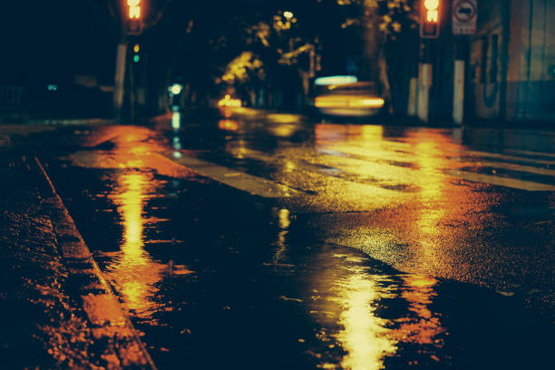 istock Rainy night in the big city 876842032