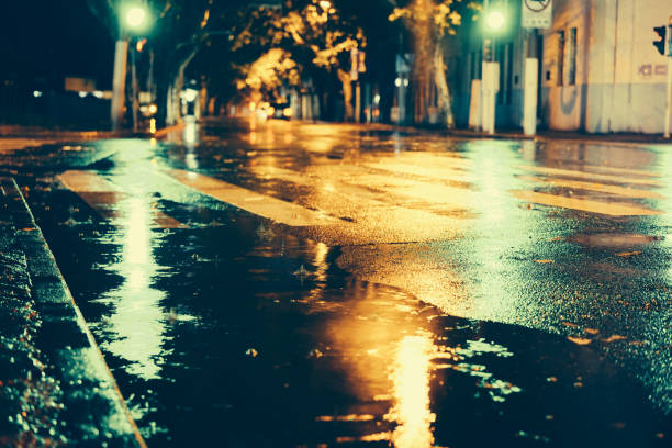 istock Rainy night in the big city 876842298