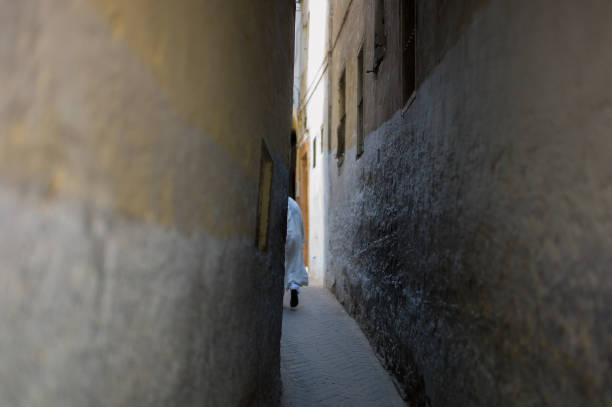 Middle Eastern Man in Alley stock photo