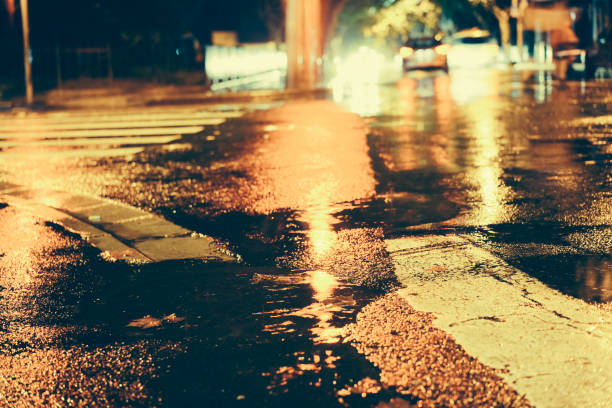 istock Rainy night in the big city 876844720
