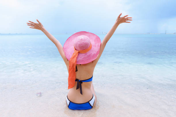 istock Young asian women in bikini. 876847724