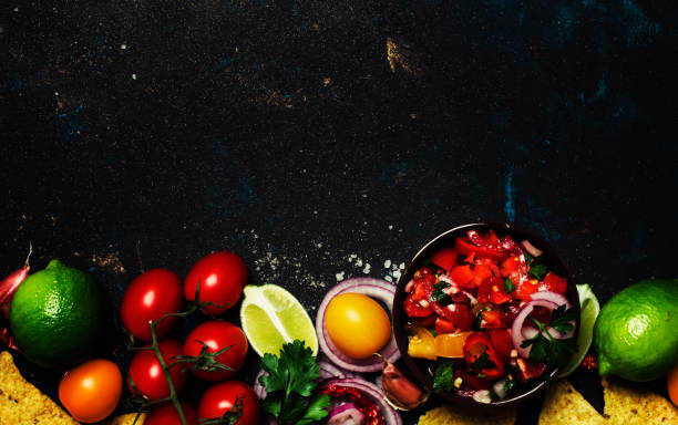 istock Mexican Food Concept, Nachos, Salsa Sauce 876849074