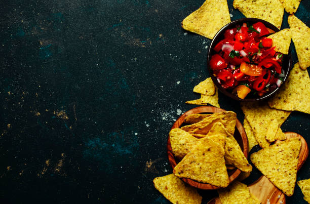 istock Tex-Mex Concept, Salsa Sauce And Nachos 876851638