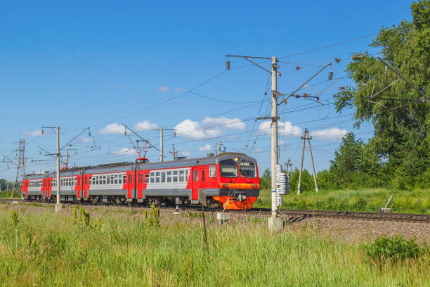 istock The train moves along the rails 876854064