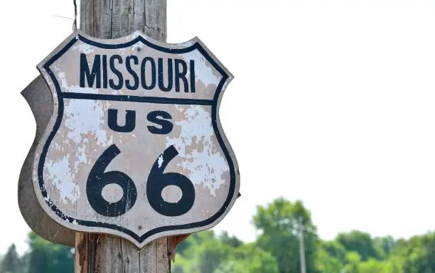 Photo of Missouri route 66 sign.