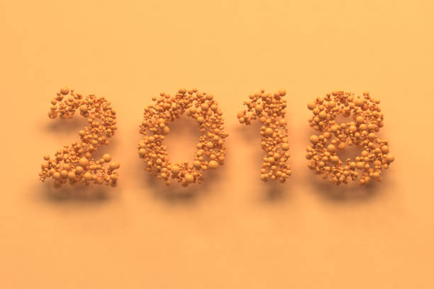istock 2018 number from orange balls on orange background 876862200
