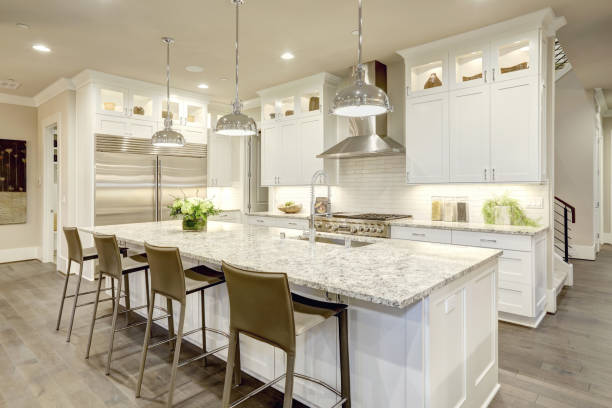 istock White kitchen design in new luxurious home 876867260