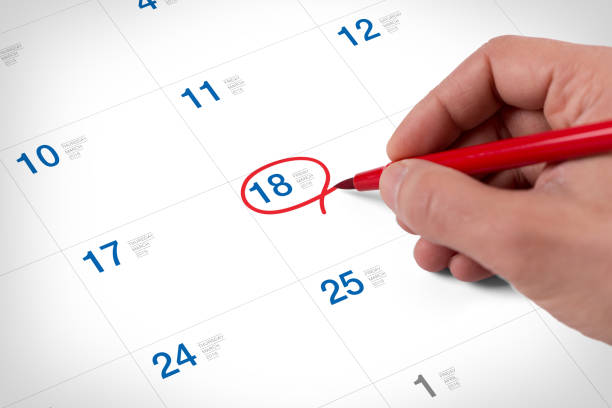istock Mark on the calendar at March 18, 2016 876876670
