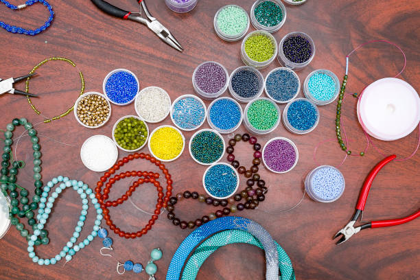 istock Making of handmade jewellery. 876880126