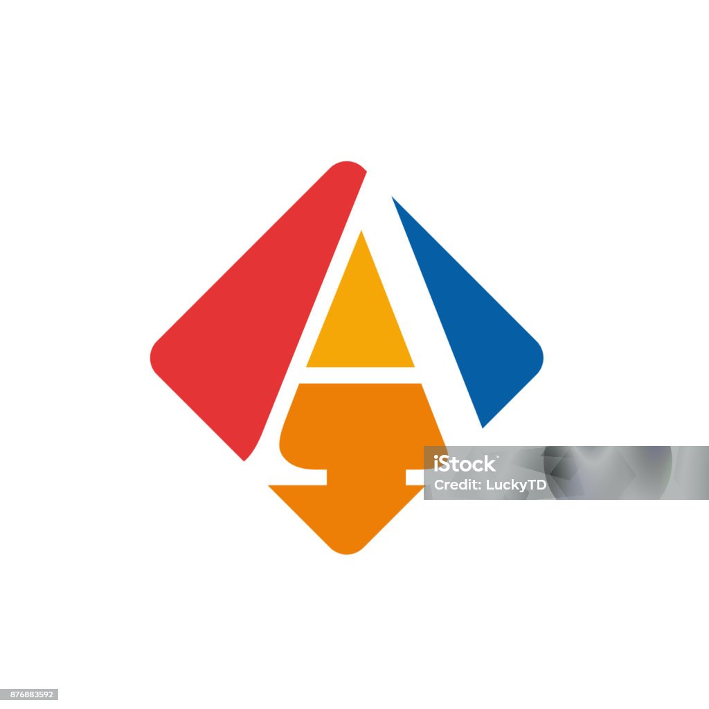 Vector Color Sign Initial Letter A Stock Illustration Download Image