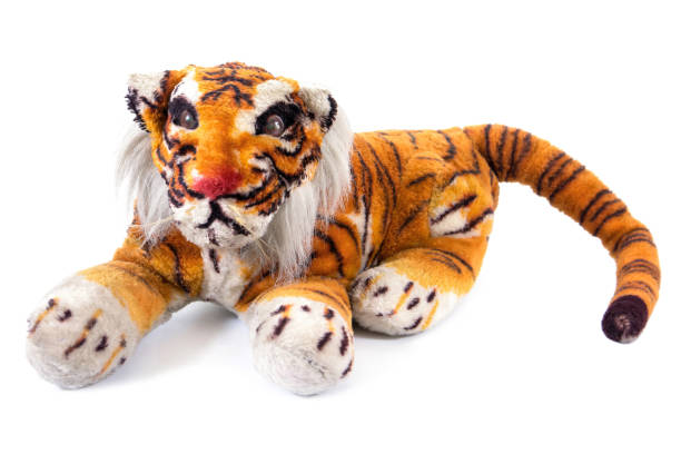istock Tiger doll isolated on white background.Bengal tiger doll isolated 876886554