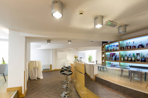 istock Hotel lobby cafe interior, counter 876894386