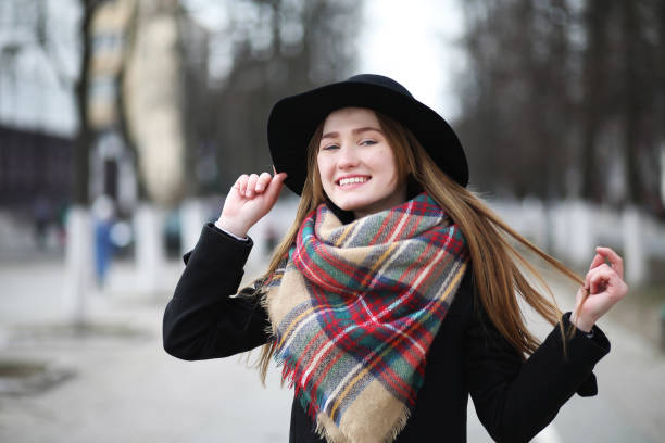 istock French woman for a walk in early spring 876895450