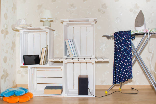 istock Creative Cabinet from wooden crates 876896574