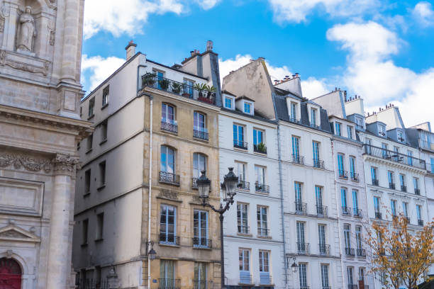 istock Paris, typical facades in the Marais 876902992
