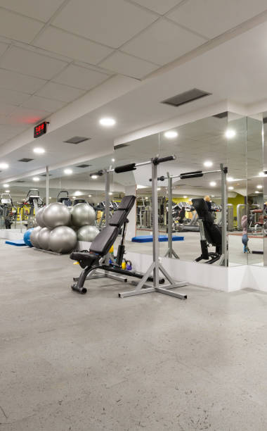 istock Interior of a gym with equipment 876926714