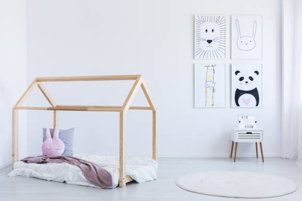 istock Girl's interior with pink accent 876927080