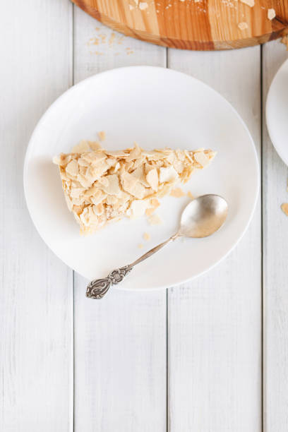 istock Portion of classic Napoleon cake closeup 876927670