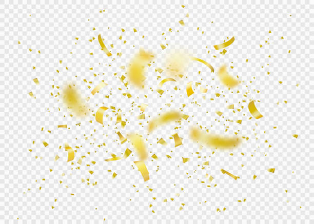 konfetti-explosion-hintergrund. glänzend gold fliegen lametta für party - birthday card greeting card birthday christmas card stock-grafiken, -clipart, -cartoons und -symbole