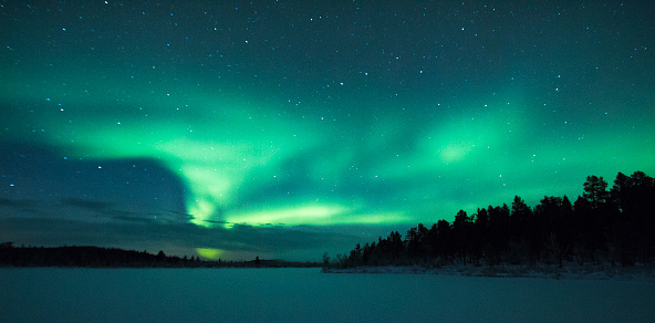 Northern Lights outside Kiruna